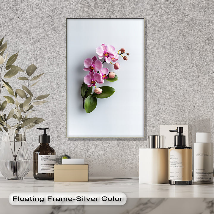 Graceful Orchid Cascade – Pink Botanical Canvas Print