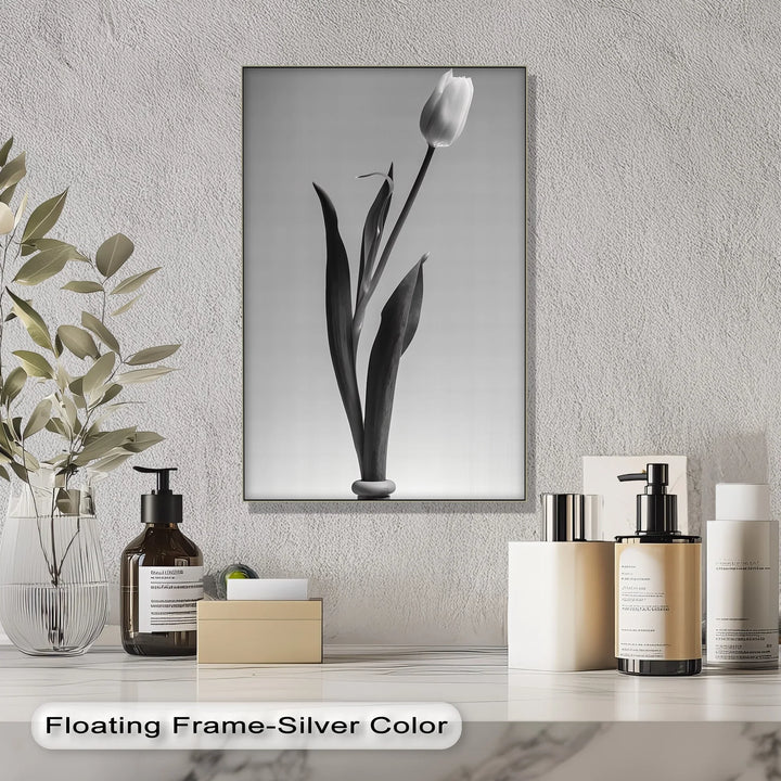 Tall Elegance – Single Tulip Minimalist Canvas Prints - MyPhotoStation