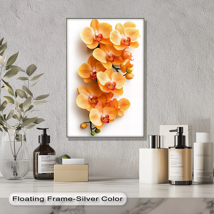 Golden Orchid Radiance – Orange Phalaenopsis Floral Canvas Print - MyPhotoStation