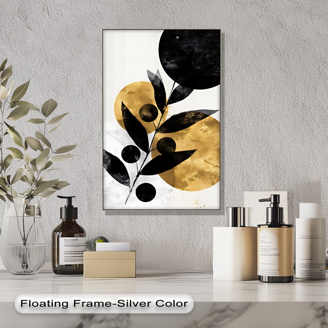 Golden Balance – Abstract Black and Gold Canvas Wall Art | Abstract Art