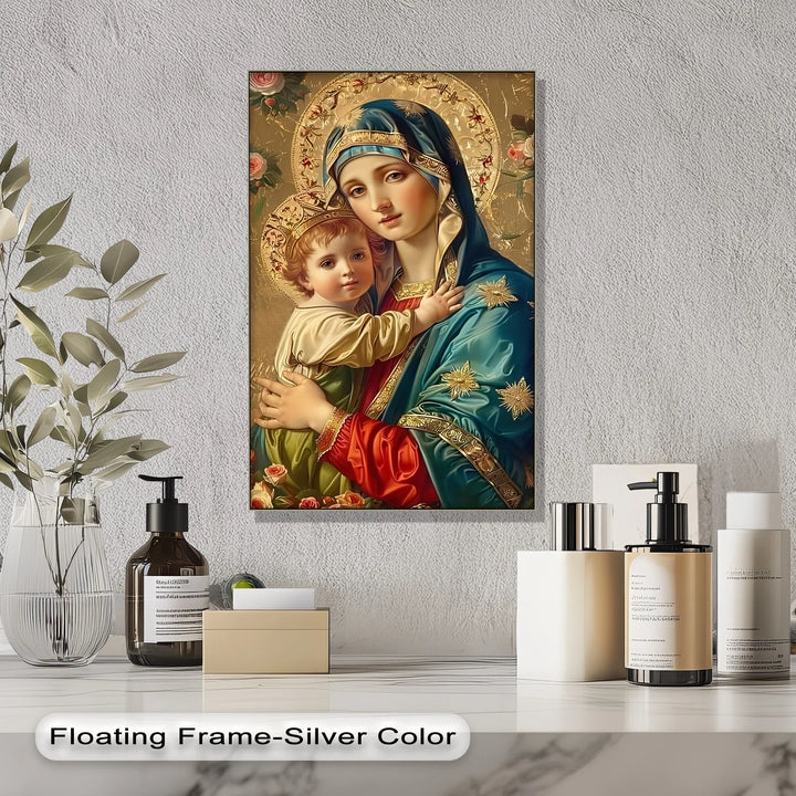 Holy Madonna and Child – Sacred Icon Style Canvas Print - MyPhotoStation