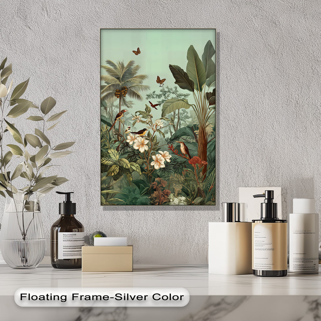 Tropical Symphony – Exotic Birds and Jungle Canvas Wall Art | Framed Art