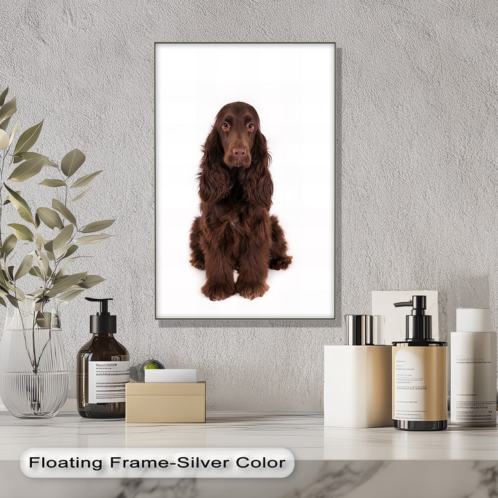 Chocolate Spaniel Portrait – Realistic Dog Canvas Print