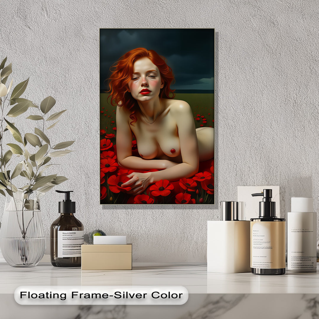 Scarlet Reverie – Sexy Canvas Artwork | Oversized Wall Art