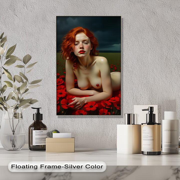 Scarlet Reverie – Sexy Canvas Artwork | Oversized Wall Art