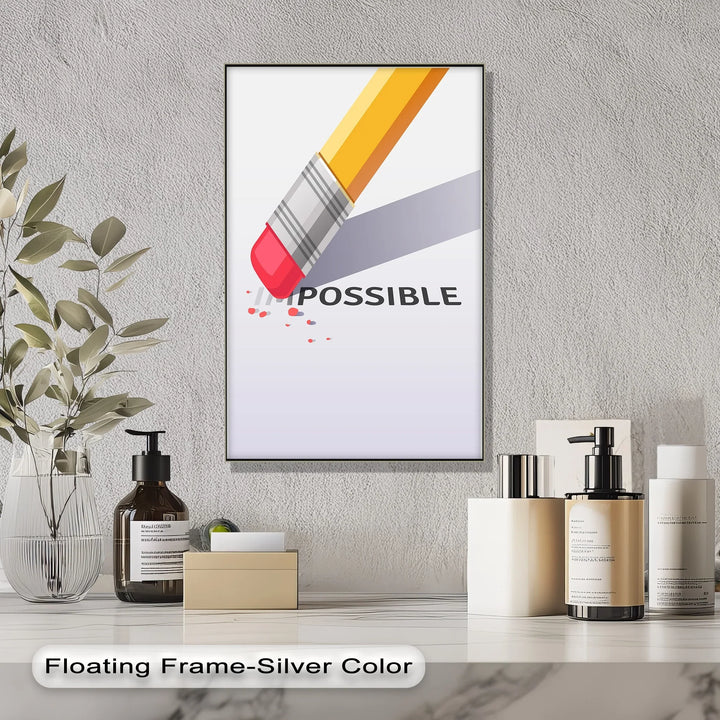 Erase the Impossible - Inspiraltional Canvas Print