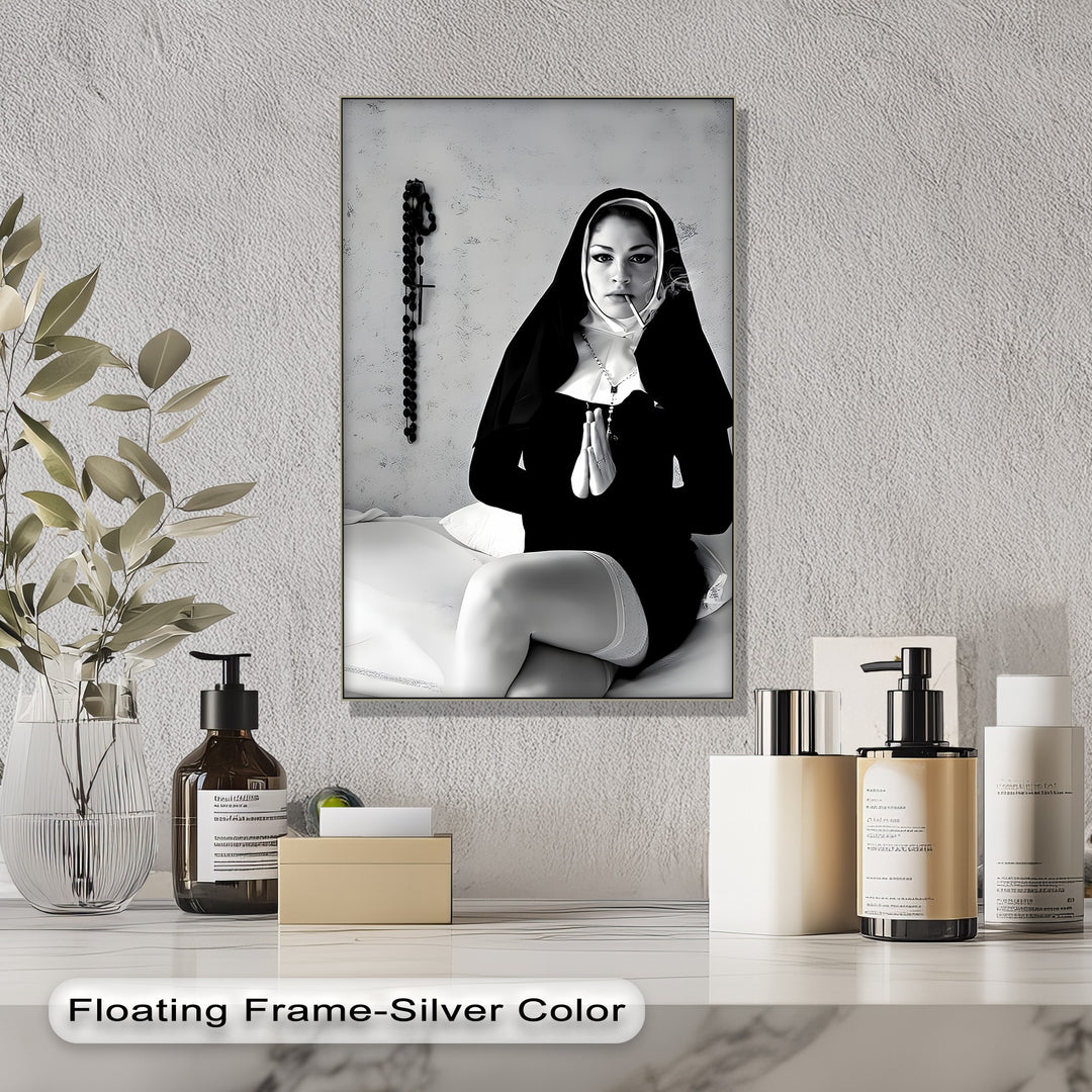 Divine Temptation Erotic Canvas Wall Art – Large Framed Artwork Decor