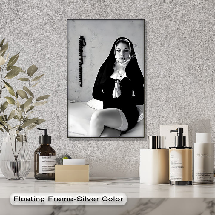 Divine Temptation Erotic Canvas Wall Art – Large Framed Artwork Decor