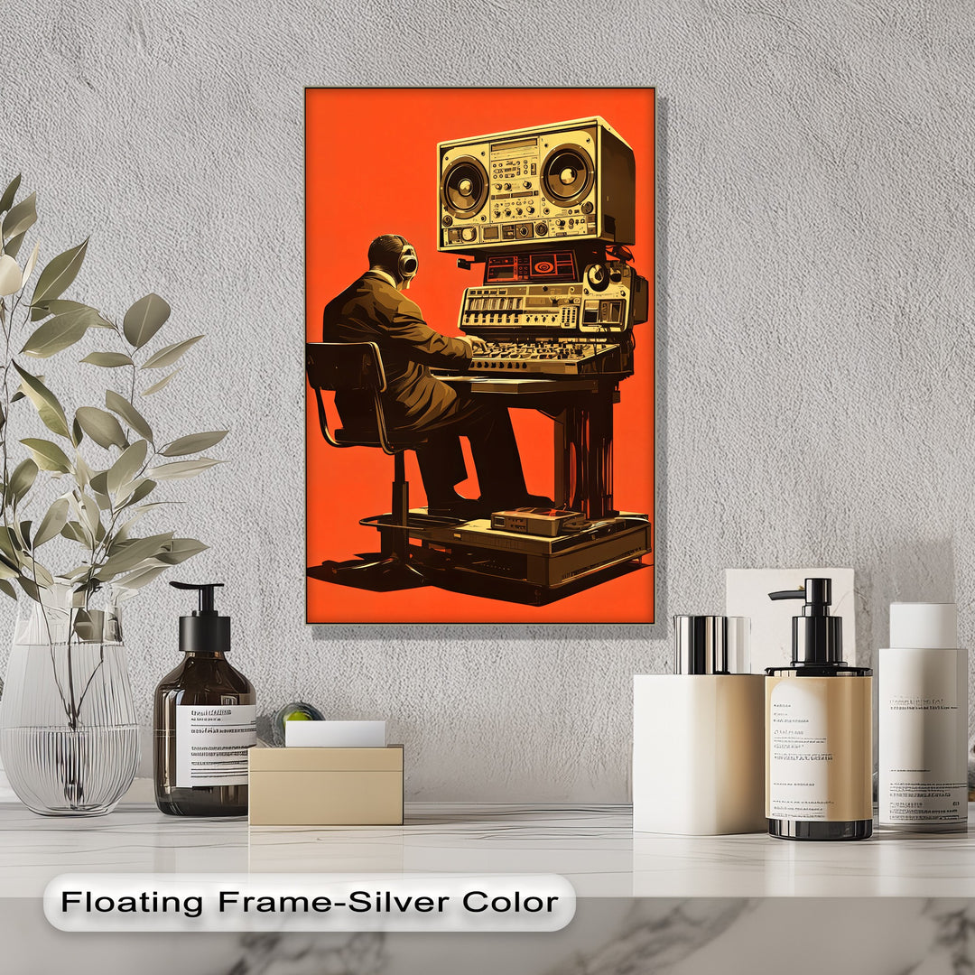 Analog Overload – Retro Audio Control Canvas Print