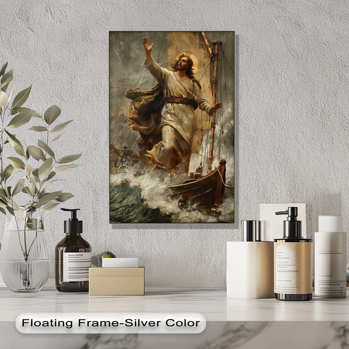 Peace in the Storm – Jesus Calming the Sea Canvas Print