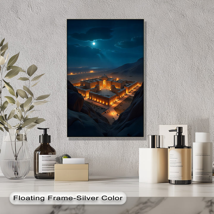 Moonlit Majesty – Ancient Fortress Canvas Print