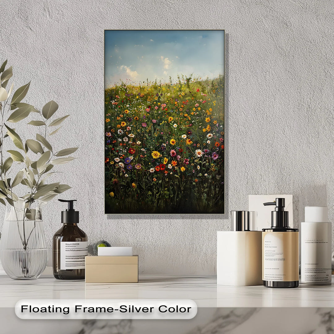 Blooming Meadow – Colorful Wildflower Field Canvas Print - MyPhotoStation