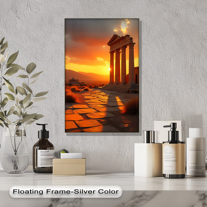 Golden Dusk – Ancient Pillars Canvas Print