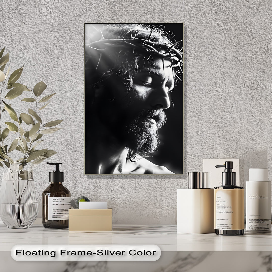 Light of Mercy – Jesus in Crown of Thorns Canvas Prints