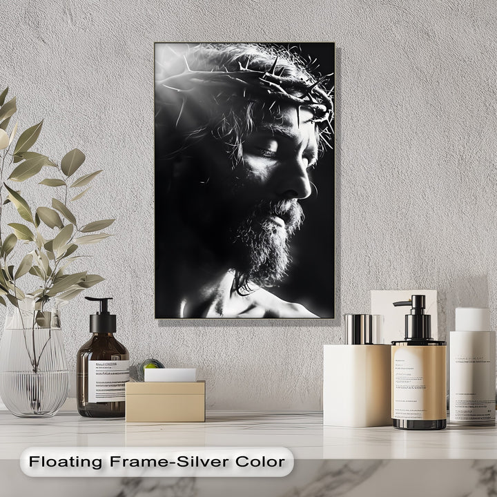 Light of Mercy – Jesus in Crown of Thorns Canvas Prints