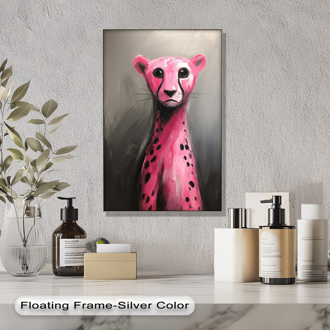 Fierce & Fuchsia – Abstract Pink Cheetah Canvas Print
