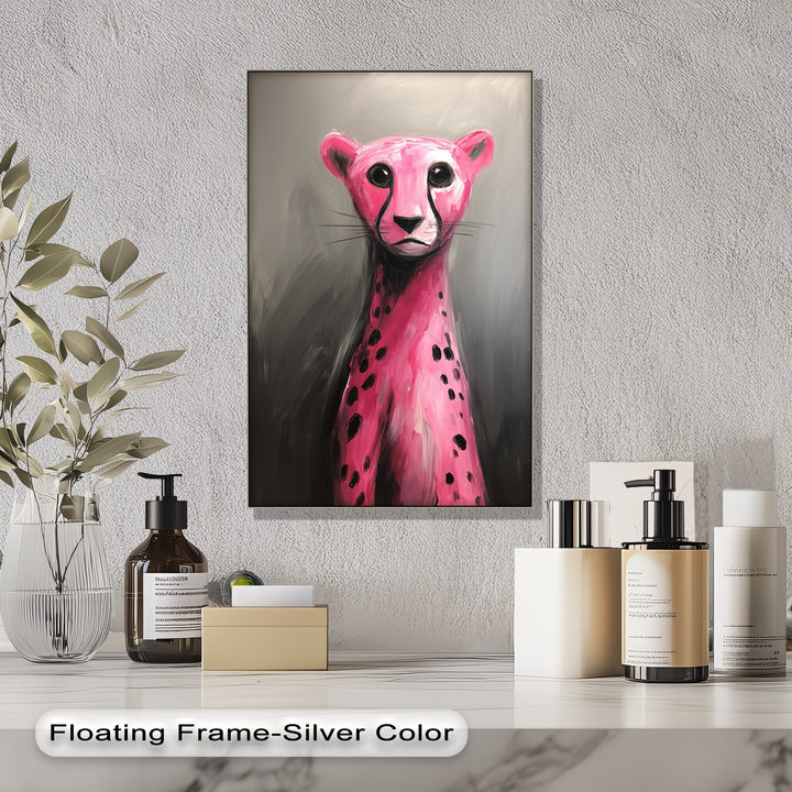 Fierce & Fuchsia – Abstract Pink Cheetah Canvas Print
