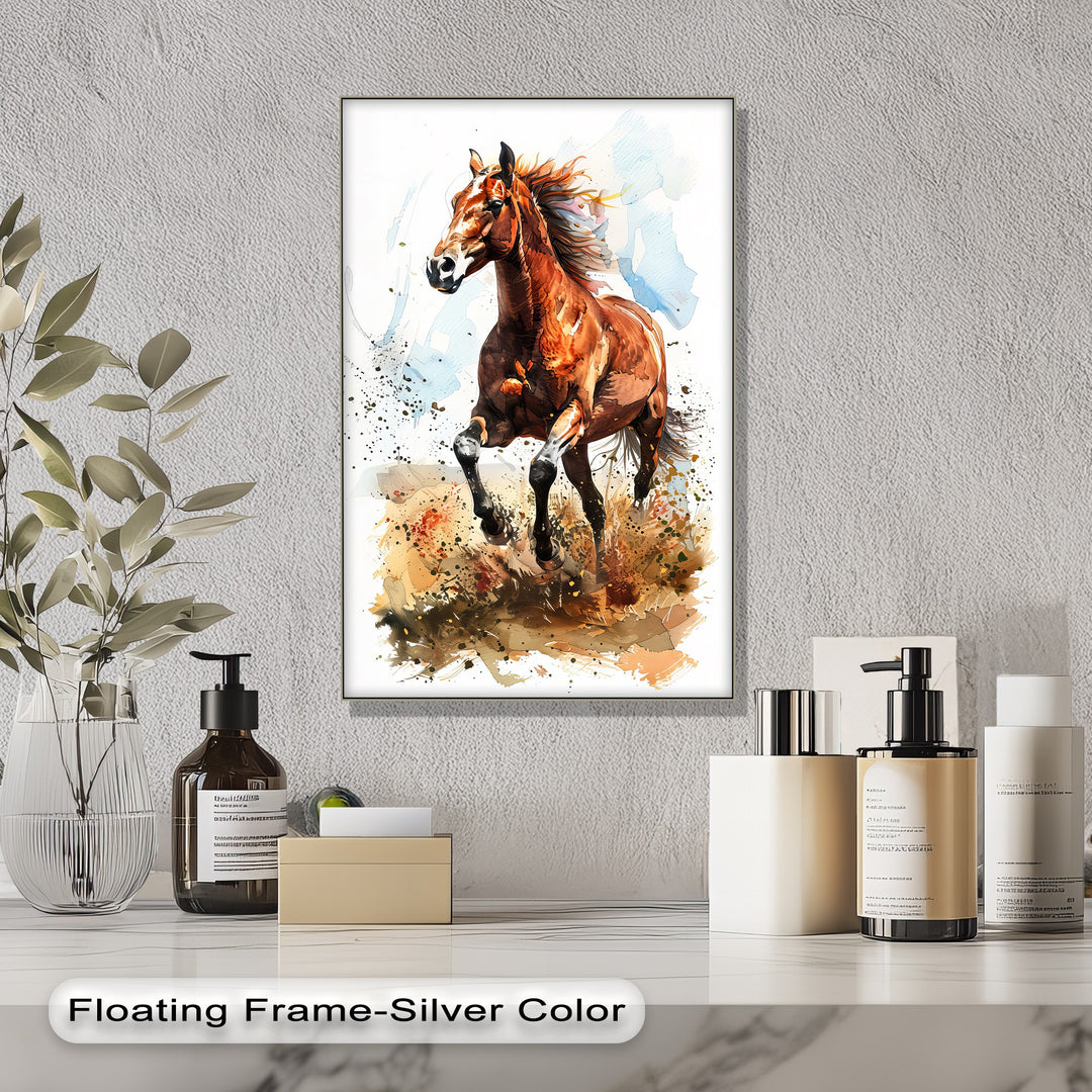 Fiery Gallop – Dynamic Chestnut Horse Canvas Print