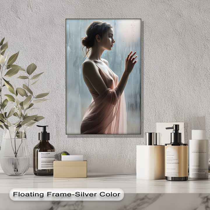 Rain-Kissed Elegance – Erotic Canvas Print