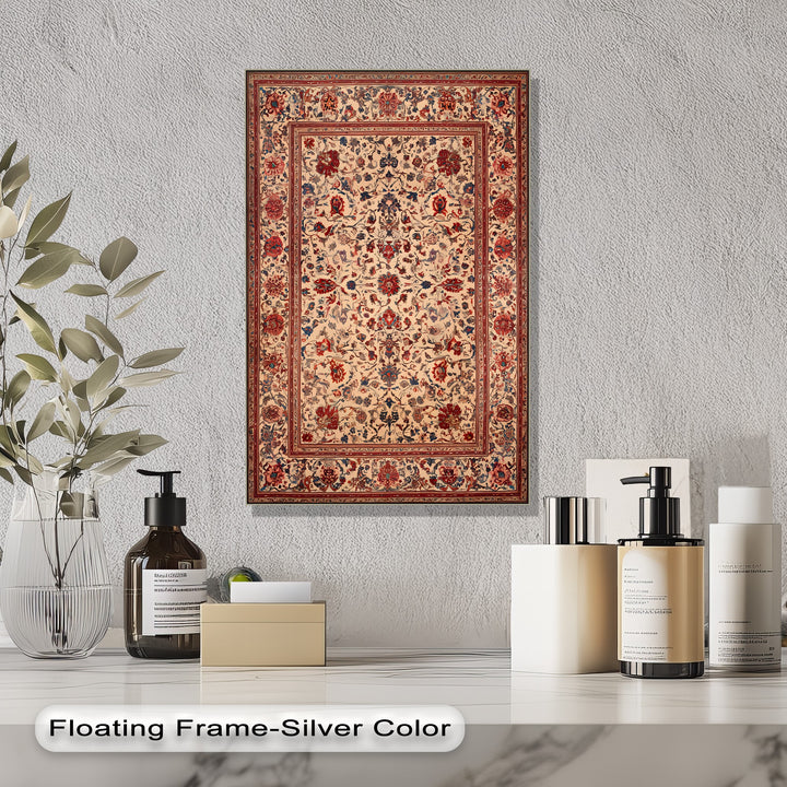 Timeless Harmony – Persian Floral Rug Canvas Print