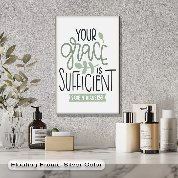 Your Grace Is Sufficient – 2 Corinthians 12:9 Canvas Print - MyPhotoStation