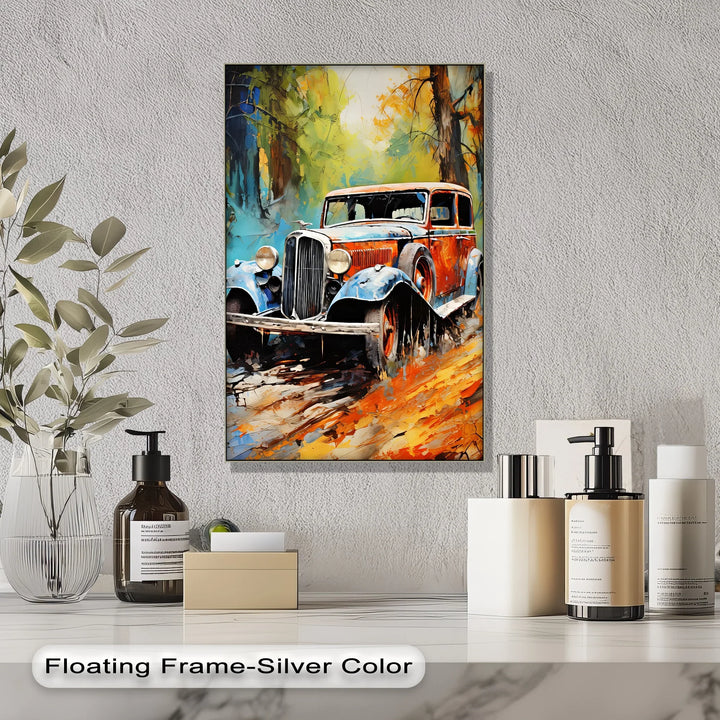 Forest Road Legend – Vintage Car Canvas Print - MyPhotoStation