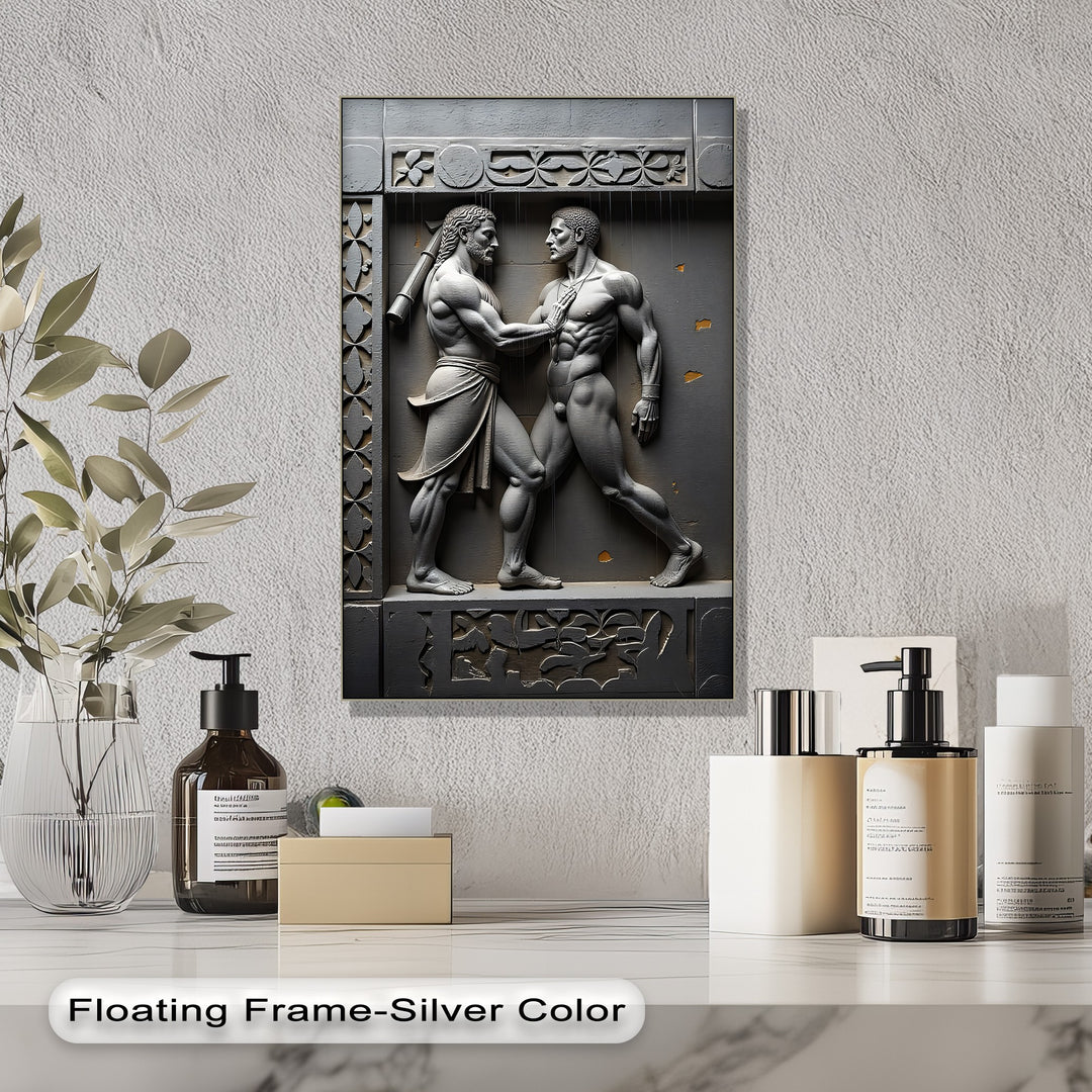 Heroic Encounter – Classical Relief Canvas Print