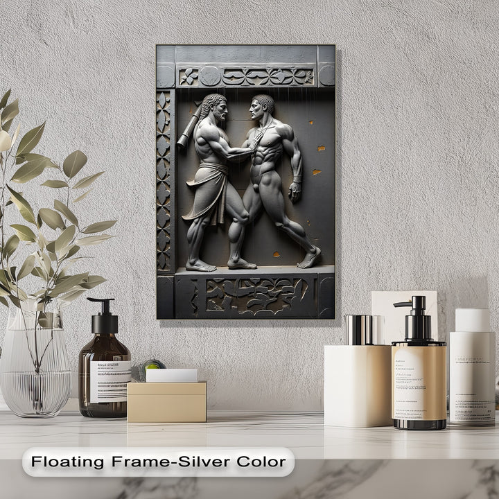 Heroic Encounter – Classical Relief Canvas Print
