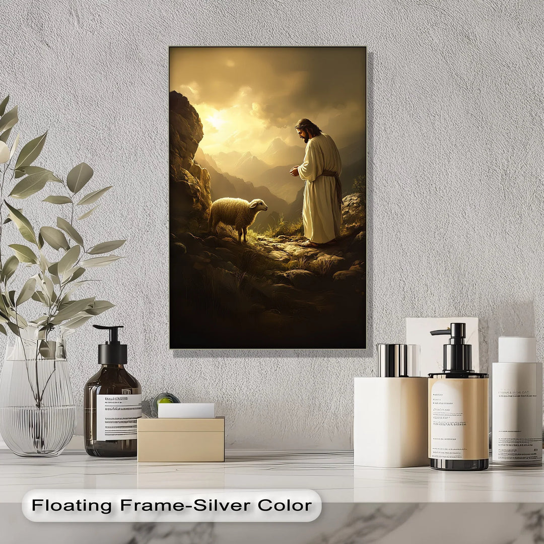 The Lost and Found – Jesus with the Lamb Canvas Print - MyPhotoStation