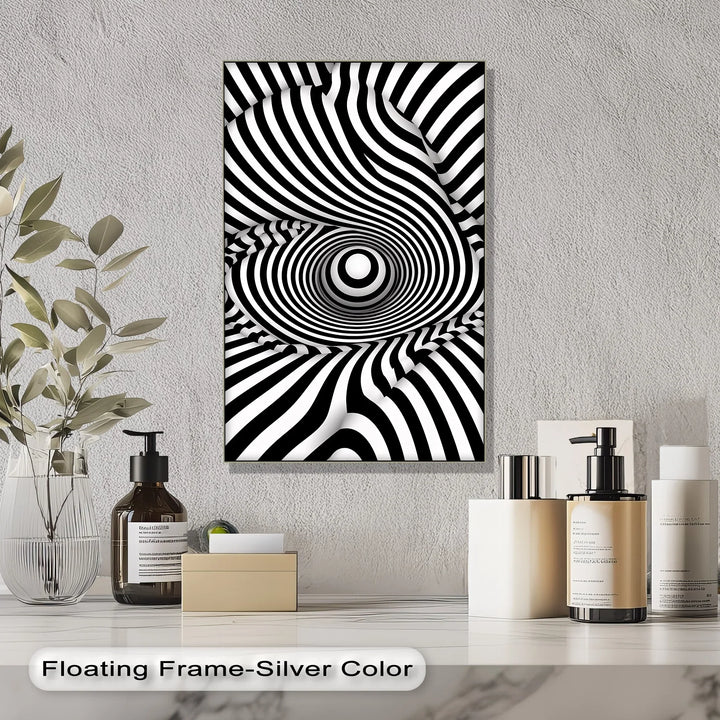 Vortex Wave Illusion – Black & White Canvas Print - MyPhotoStation
