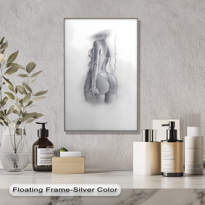 Veiled Allure – Erotic Canvas Print