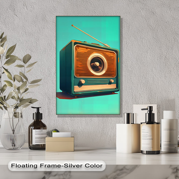 Signal Revival – Vintage Radio Abstract Canvas Print