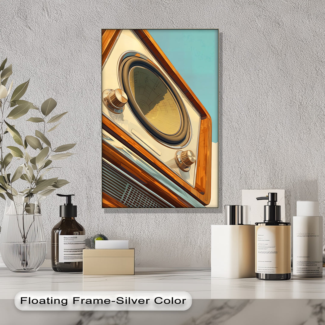 Golden Frequencies – Retro Radio Dial Canvas Print