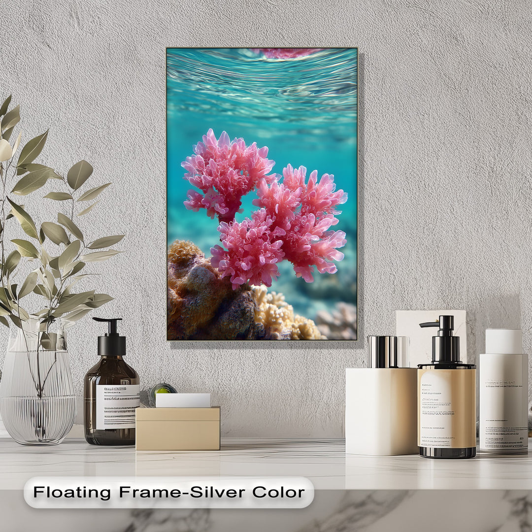 Pink Reef Bloom – Underwater Coral Beauty Canvas Print