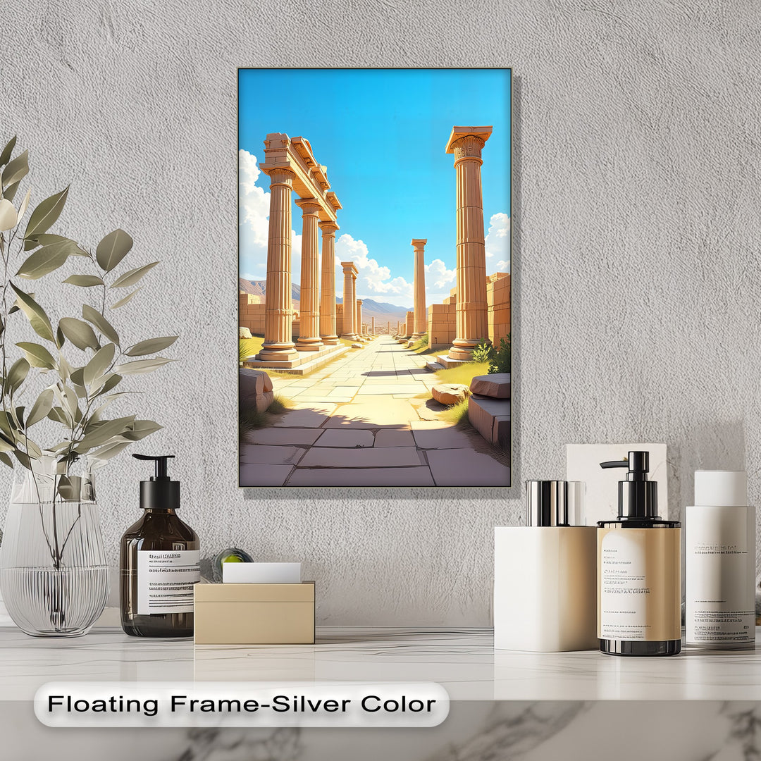 Golden Horizon – Ancient City Ruins Canvas Print