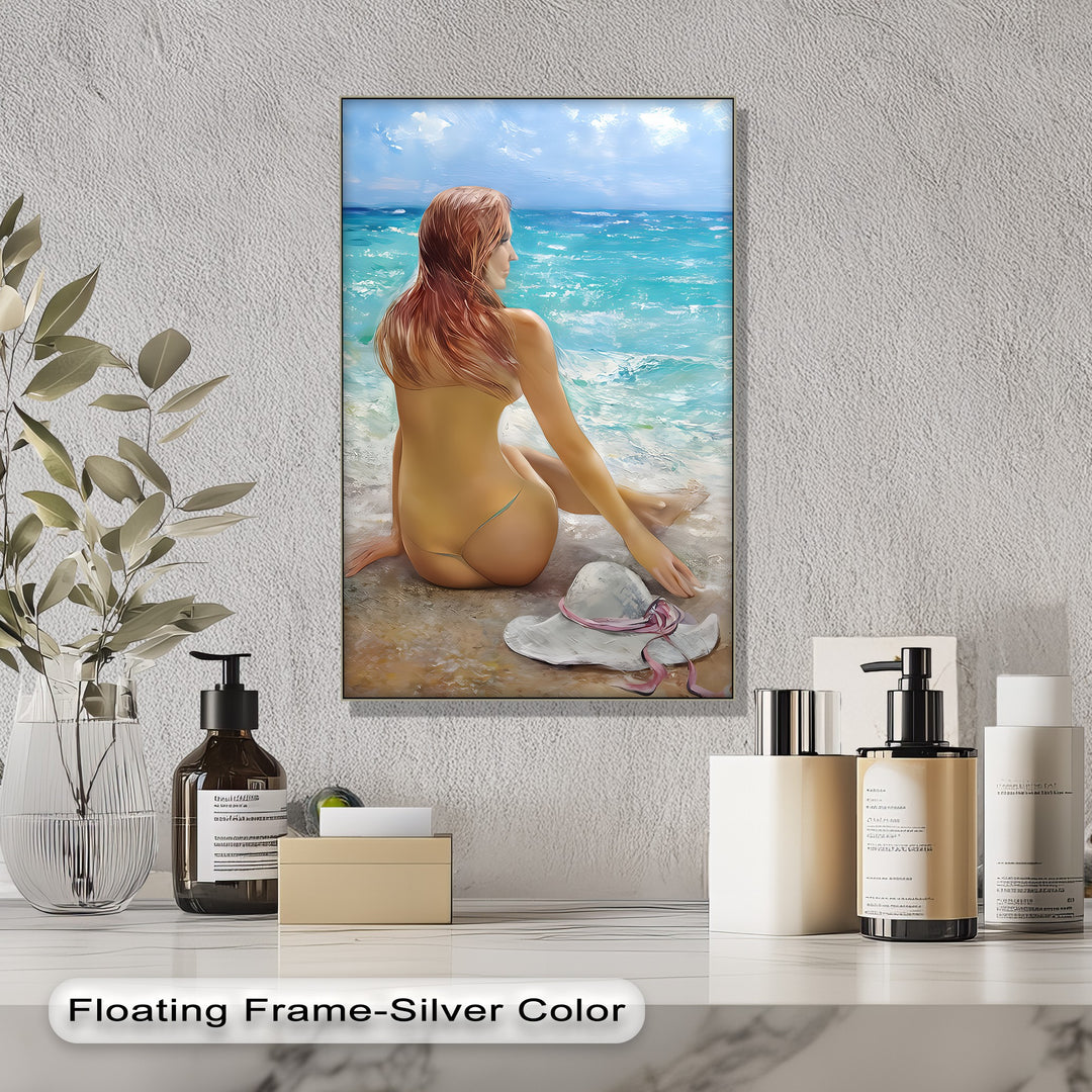 Ocean Desire – Sensual Erotic Canvas Wall Art | Luxury Beach-Inspired Decor