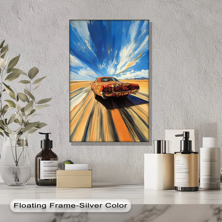Blazing Speed on Desert Highway – Car Canvas Print - MyPhotoStation