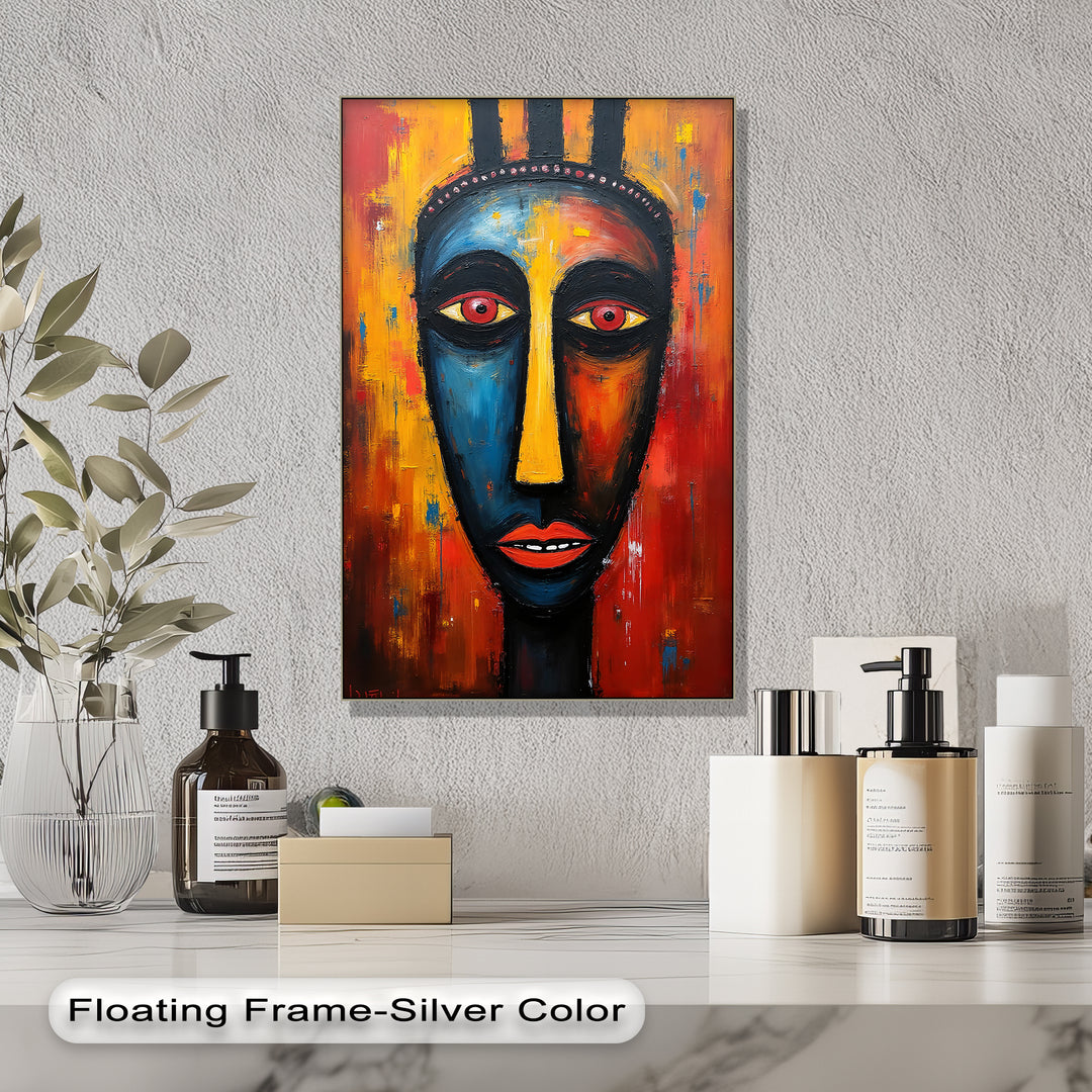 Abstract African Tribal Face – Bold Modern Canvas Wall Art | Artwork Canvas