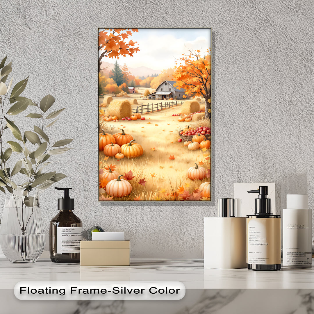 Rustic Autumn Pumpkin - Fall Canvas Wall Art | Large Canvas Art