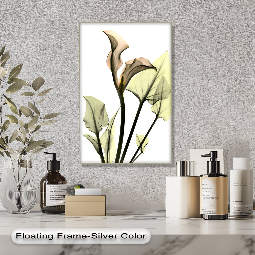 Soft Calla Grace – Minimalist Botanical Canvas Print