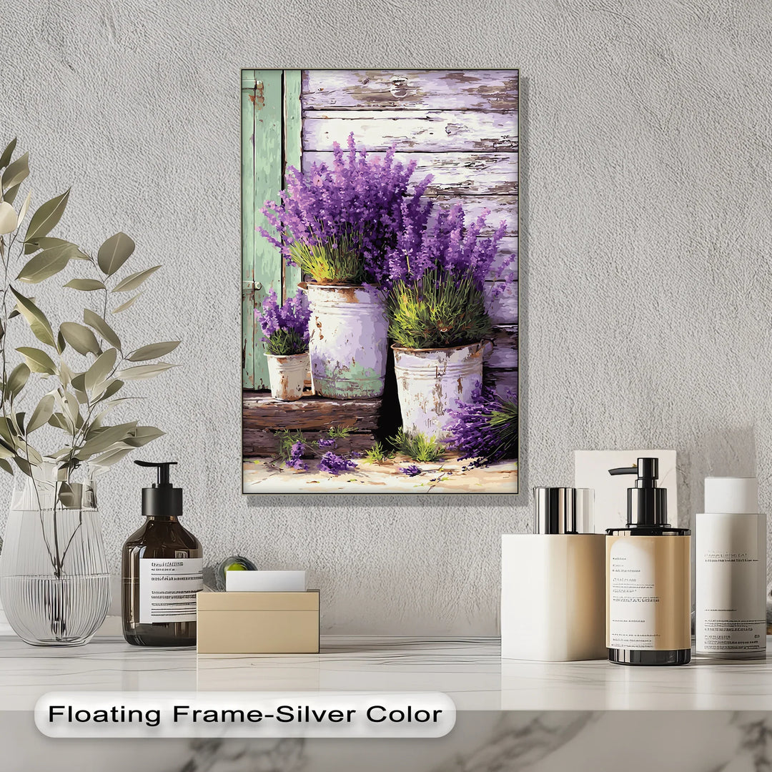 Lavender Charm – Rustic Country Floral Canvas Print - MyPhotoStation