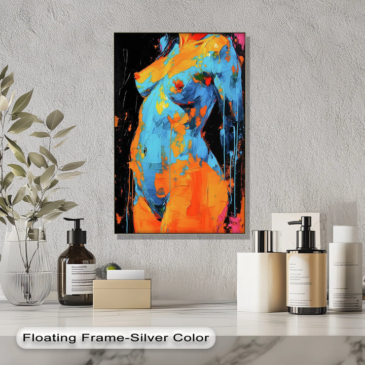 Bold Femme Silhouette – Abstract Nude Woman Canvas Print - MyPhotoStation