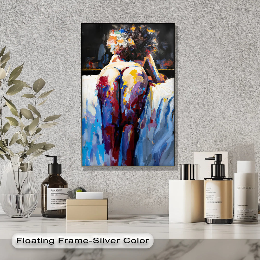 Colorfall Desire – Bold Abstract Female Form Canvas Print - MyPhotoStation