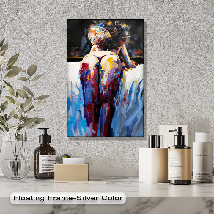 Colorfall Desire – Bold Abstract Female Form Canvas Print - MyPhotoStation