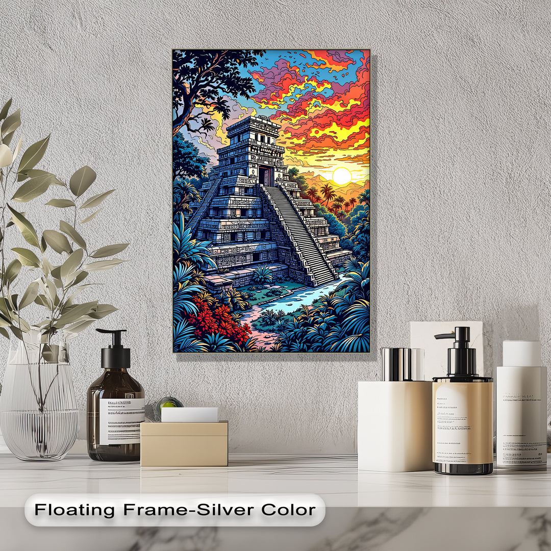 Temple of the Sun – Ancient Mayan Pyramid Canvas Print | Artwork Canvas