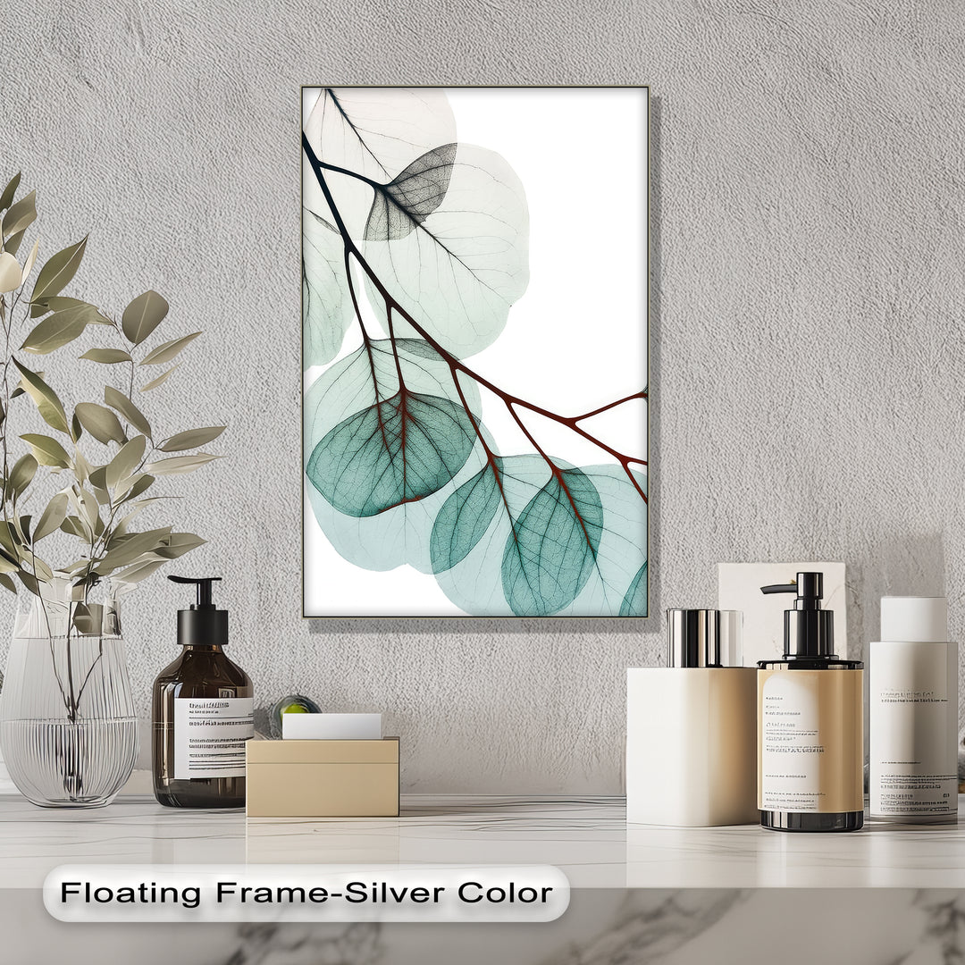 Winterliche Ruhe – Japanische Frau im blauen Kimono, Leinwanddruck | Gerahmtes Kunstwerk