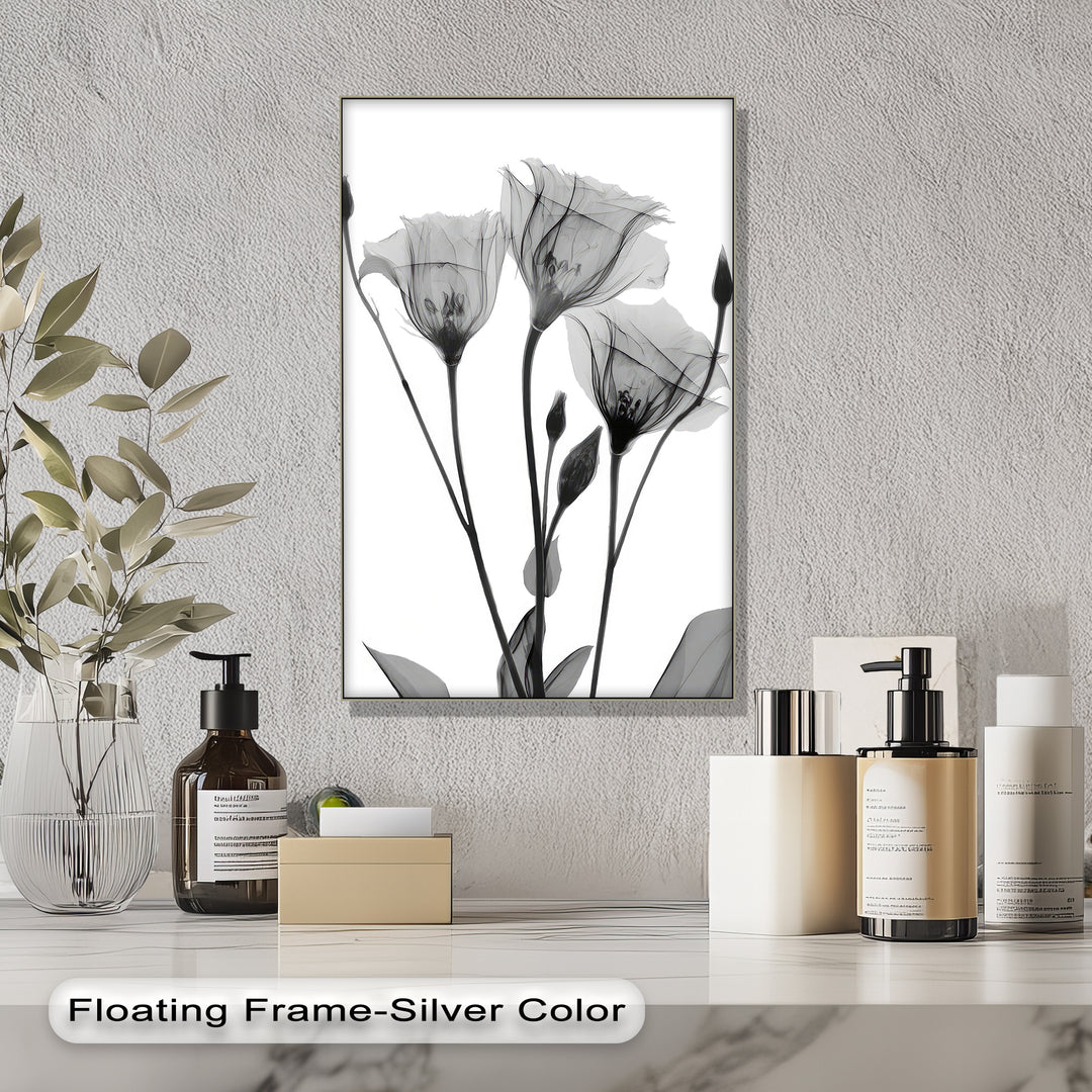 Winterliche Ruhe – Japanische Frau im blauen Kimono, Leinwanddruck | Gerahmtes Kunstwerk