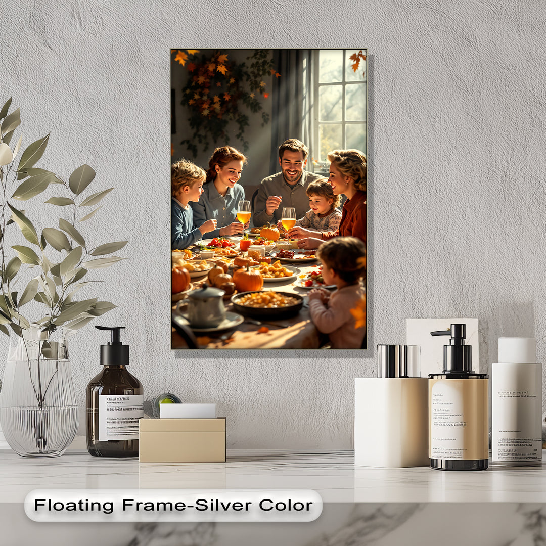 Harvest Blessings – Family Thanksgiving Canvas Wall Art | Framed Art