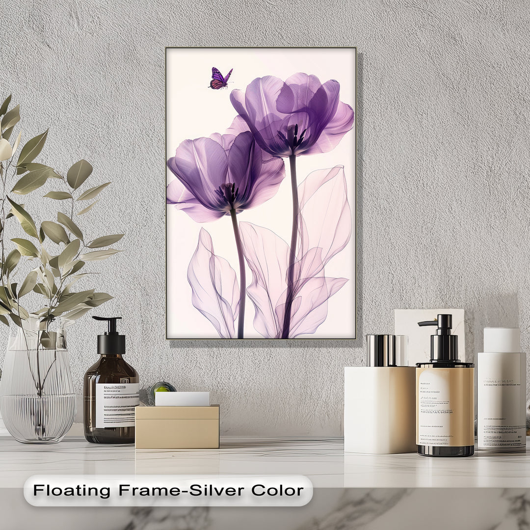 Winterliche Ruhe – Japanische Frau im blauen Kimono, Leinwanddruck | Gerahmtes Kunstwerk