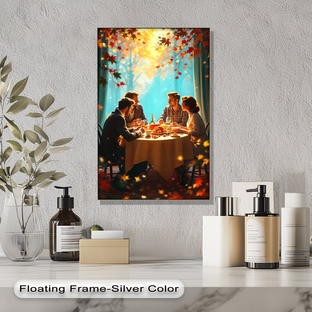 Autumn Gathering Glow – Thanksgiving Canvas Wall Art | Abstract Art